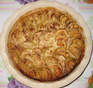 Рис с яблоками в духовке
