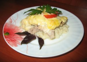 Запеканка из вермишели и фарша