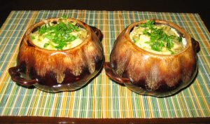 Горшочки с картофелем и мясом (без майонеза)