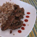 Курица с зелеными яблоками под горчичным соусом в духовке