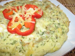 Омлет с белокочанной капустой