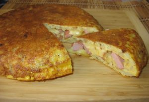 Тортилья с ветчиной и сыром