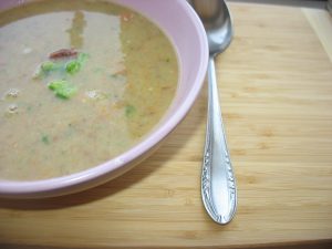 Суп-пюре с фасолью и брокколи